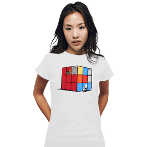 Shirts Fitted Shirts, Woman / Small / White Solving The Cube