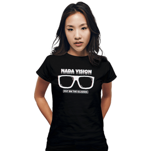 Shirts Fitted Shirts, Woman / Small / Black Nada Vision