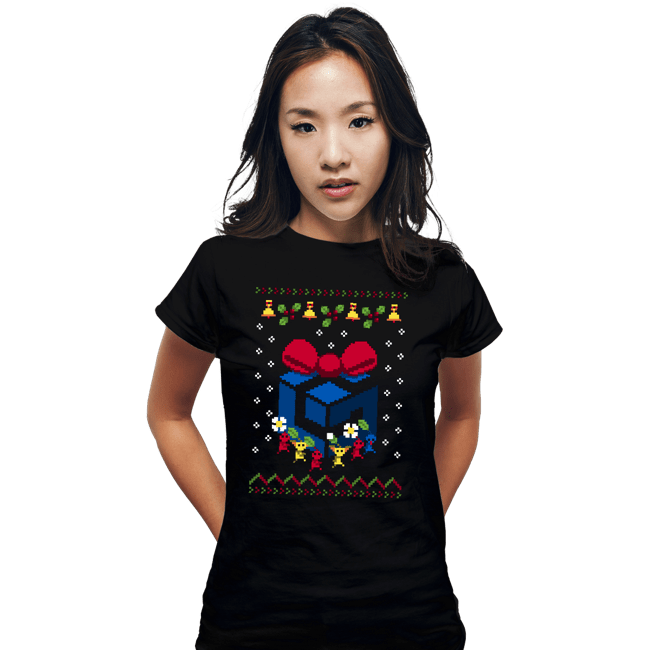 Daily_Deal_Shirts Fitted Shirts, Woman / Small / Black Ugly Cube