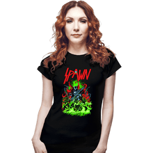 Load image into Gallery viewer, Daily_Deal_Shirts Fitted Shirts, Woman / Small / Black Hellslayer
