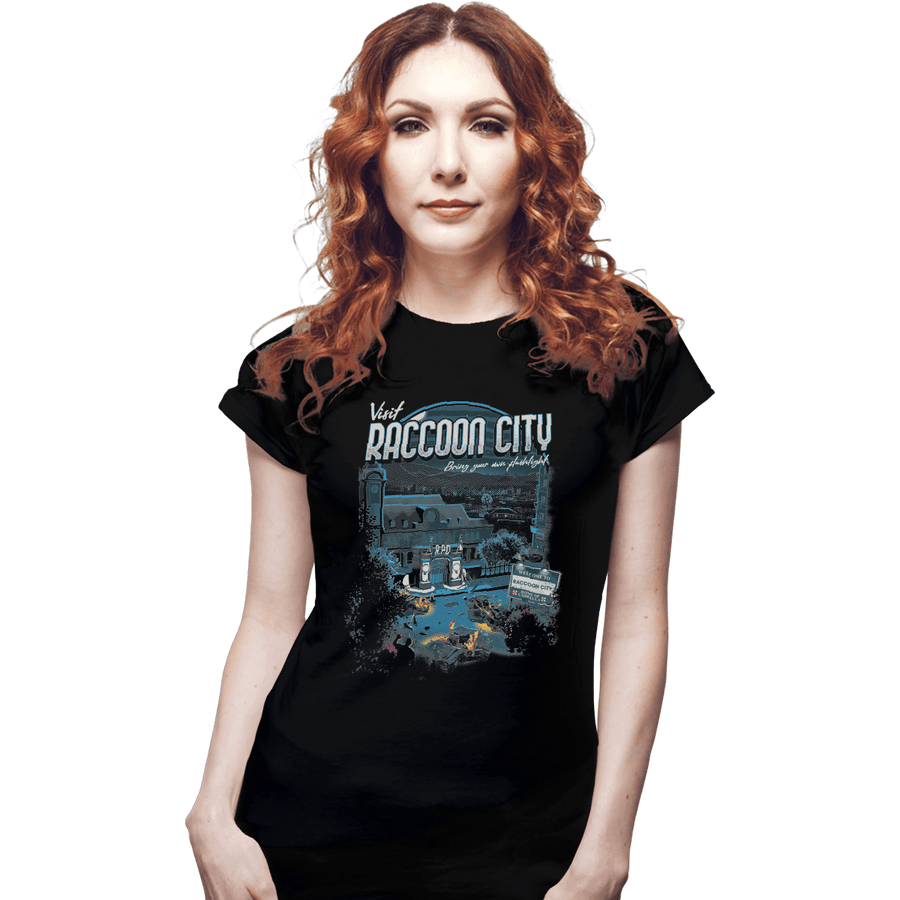 Shirts Fitted Shirts, Woman / Small / Black Visit Raccoon City
