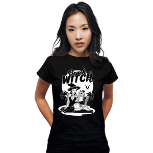 Secret_Shirts Fitted Shirts, Woman / Small / Black Beach Witch