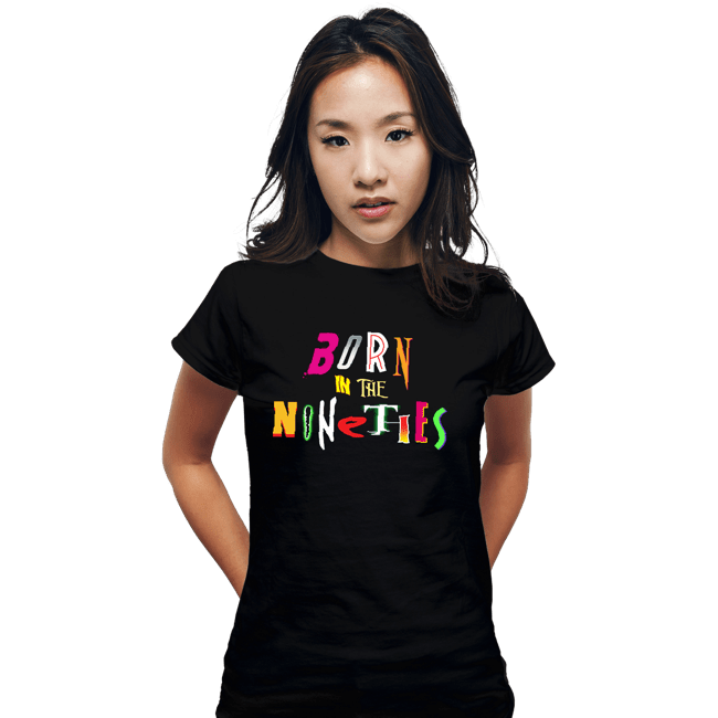 Daily_Deal_Shirts Fitted Shirts, Woman / Small / Black Born 90s