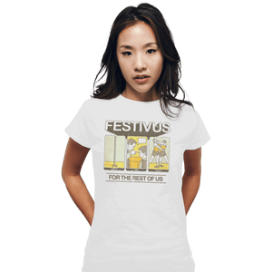 Shirts Fitted Shirts, Woman / Small / White Festivus