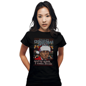 Shirts Fitted Shirts, Woman / Small / Black Christmas Spirit