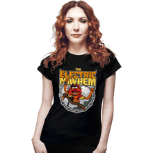 Load image into Gallery viewer, Daily_Deal_Shirts Fitted Shirts, Woman / Small / Black Electric Mayhem
