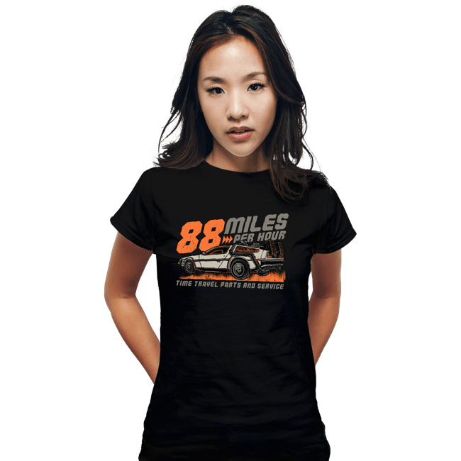 Daily_Deal_Shirts Fitted Shirts, Woman / Small / Black 88 Miles Per Hour
