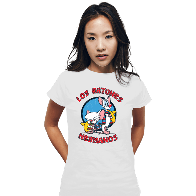 Daily_Deal_Shirts Fitted Shirts, Woman / Small / White Los Ratones Hermanos