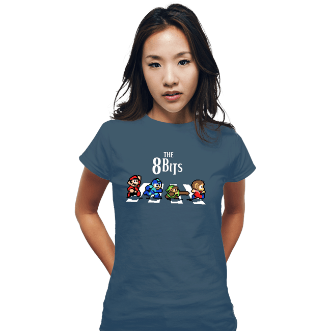 Daily_Deal_Shirts Fitted Shirts, Woman / Small / Indigo Blue The 8 Bits