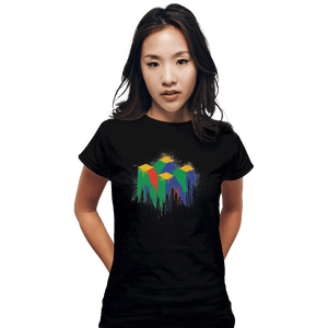 Shirts Fitted Shirts, Woman / Small / Black N64 Splash