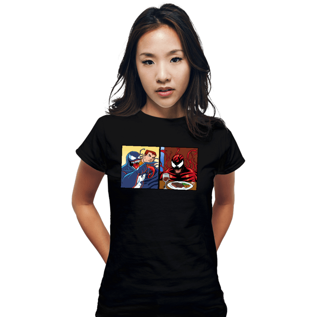 Shirts Fitted Shirts, Woman / Small / Black Symbiotes Yelling