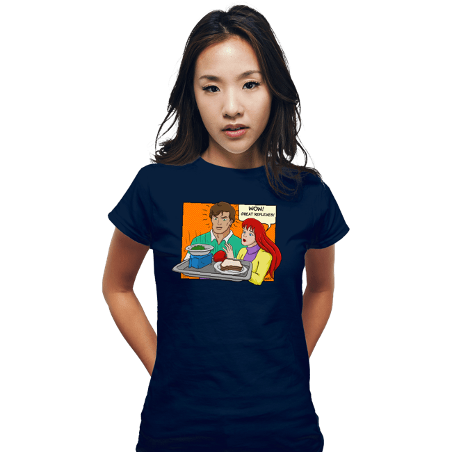 Daily_Deal_Shirts Fitted Shirts, Woman / Small / Navy Great Reflexes
