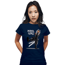 Load image into Gallery viewer, Secret_Shirts Fitted Shirts, Woman / Small / Navy Rebel Girl
