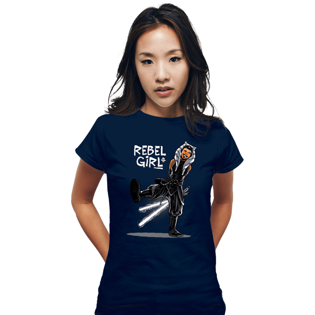 Secret_Shirts Fitted Shirts, Woman / Small / Navy Rebel Girl