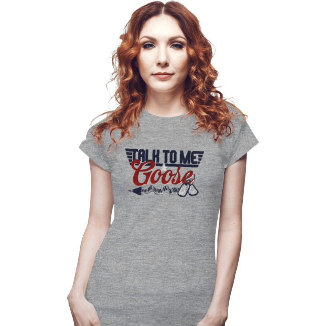 Daily_Deal_Shirts Fitted Shirts, Woman / Small / Sports Grey Top Goose
