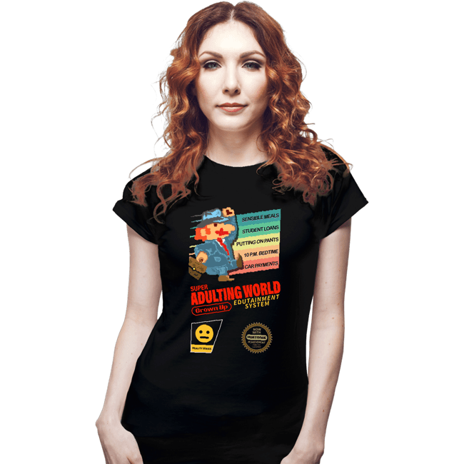 Secret_Shirts Fitted Shirts, Woman / Small / Black Adulting World