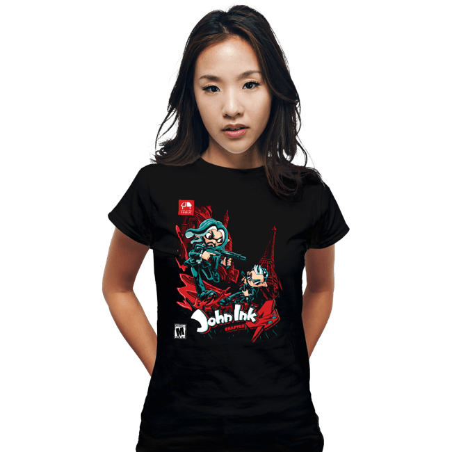 Daily_Deal_Shirts Fitted Shirts, Woman / Small / Black John Ink
