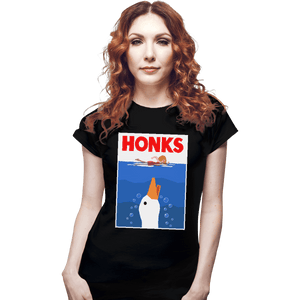 Shirts Fitted Shirts, Woman / Small / Black HONKS