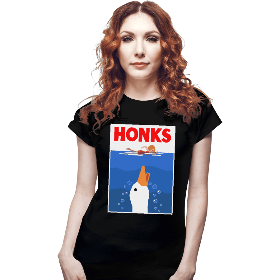 Shirts Fitted Shirts, Woman / Small / Black HONKS