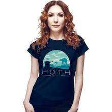 Load image into Gallery viewer, Shirts Fitted Shirts, Woman / Small / Navy Hoth Icy Planet
