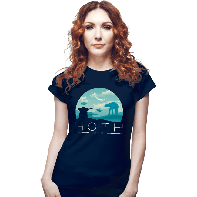 Shirts Fitted Shirts, Woman / Small / Navy Hoth Icy Planet