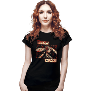 Daily_Deal_Shirts Fitted Shirts, Woman / Small / Black Chainsaw Man