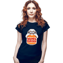 Load image into Gallery viewer, Daily_Deal_Shirts Fitted Shirts, Woman / Small / Navy Wampa Burger
