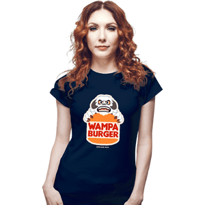 Daily_Deal_Shirts Fitted Shirts, Woman / Small / Navy Wampa Burger
