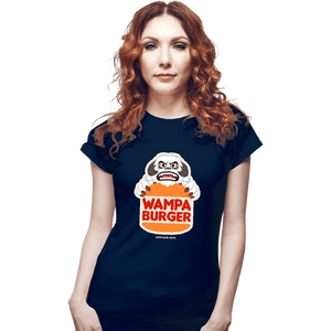 Daily_Deal_Shirts Fitted Shirts, Woman / Small / Navy Wampa Burger