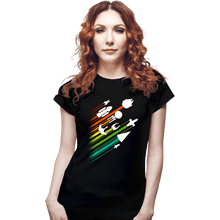 Load image into Gallery viewer, Shirts Fitted Shirts, Woman / Small / Black Warp Speed
