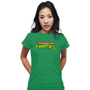 Secret_Shirts Fitted Shirts, Woman / Small / Irish Green Actually In My Thirties