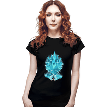 Load image into Gallery viewer, Shirts Fitted Shirts, Woman / Small / Black Super Saiyan Blue
