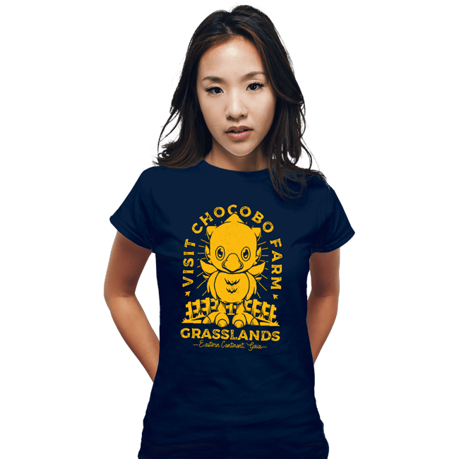 Shirts Fitted Shirts, Woman / Small / Navy Grasslands Area Farm