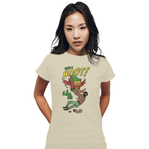 Secret_Shirts Fitted Shirts, Woman / Small / White Give A Hoot