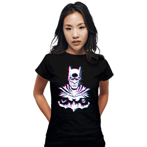 Secret_Shirts Fitted Shirts, Woman / Small / Black Glitched Batman
