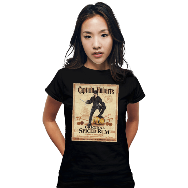 Daily_Deal_Shirts Fitted Shirts, Woman / Small / Black Captain Roberts Spiced Rum