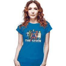 Load image into Gallery viewer, Shirts Fitted Shirts, Woman / Small / Sapphire Cartoon Seven
