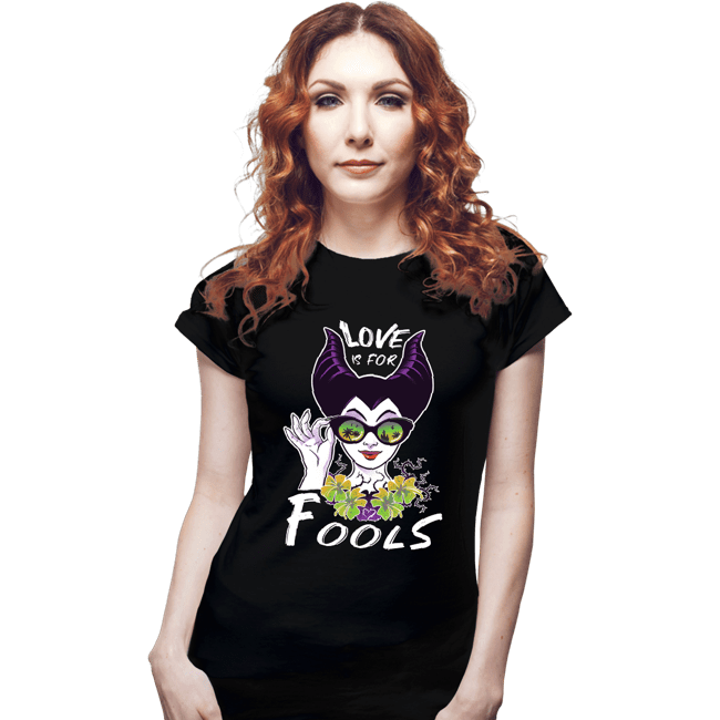Daily_Deal_Shirts Fitted Shirts, Woman / Small / Black Love Is For Fools
