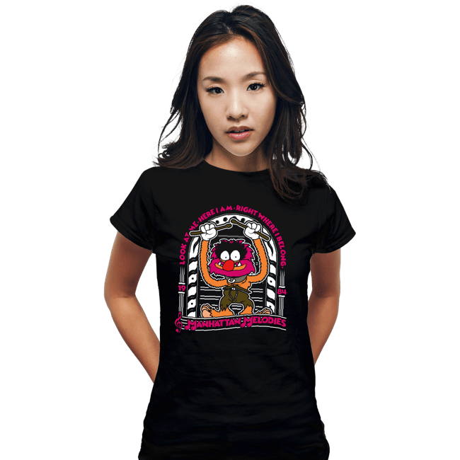 Shirts Fitted Shirts, Woman / Small / Black Animal Melodies