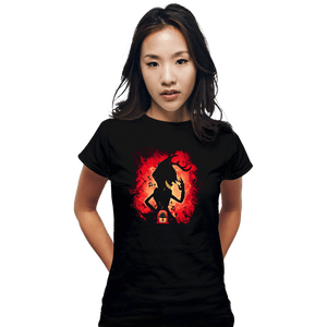 Daily_Deal_Shirts Fitted Shirts, Woman / Small / Black Deer Demon