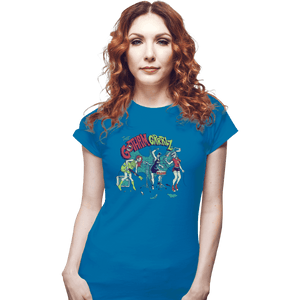 Shirts Fitted Shirts, Woman / Small / Sapphire Gotham Grrrlz