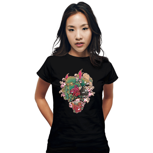 Shirts Fitted Shirts, Woman / Small / Black Lovecraftian Book