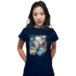 Secret_Shirts Fitted Shirts, Woman / Small / Navy Dragon Fight