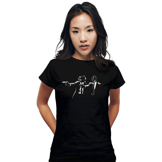 Daily_Deal_Shirts Fitted Shirts, Woman / Small / Black Droid Fiction.