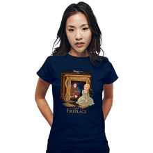 Load image into Gallery viewer, Secret_Shirts Fitted Shirts, Woman / Small / Navy Girl In The Fireplace
