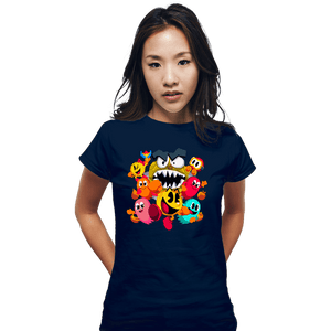 Secret_Shirts Fitted Shirts, Woman / Small / Navy Pac-Man World
