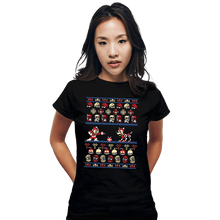 Load image into Gallery viewer, Shirts Fitted Shirts, Woman / Small / Black Christmas Man
