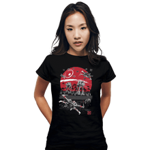 Load image into Gallery viewer, Shirts Fitted Shirts, Woman / Small / Black Battle on the beach
