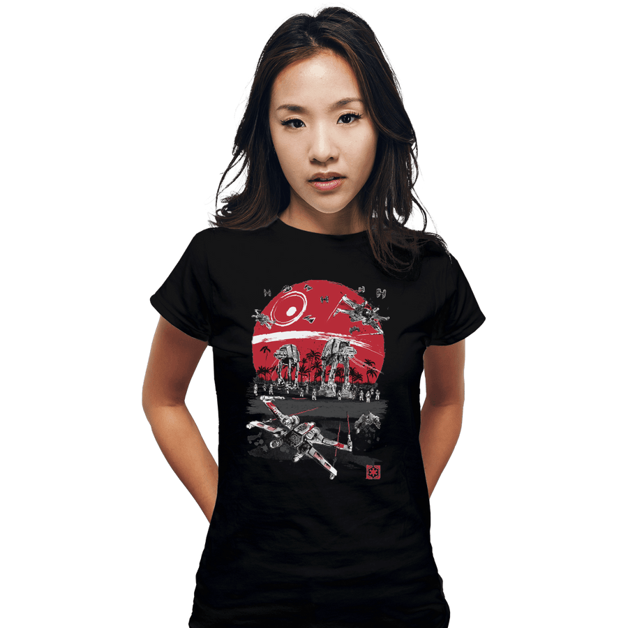 Shirts Fitted Shirts, Woman / Small / Black Battle on the beach