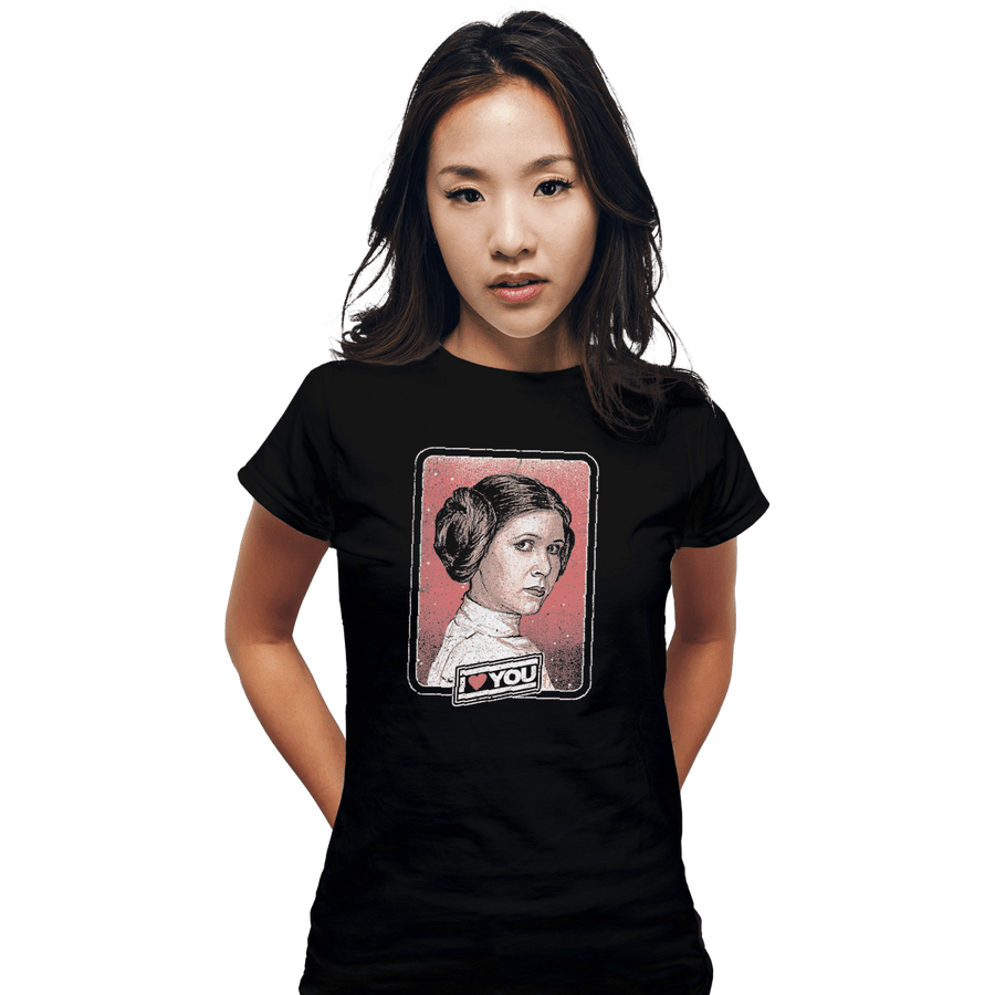 Shirts Fitted Shirts, Woman / Small / Black I Love You